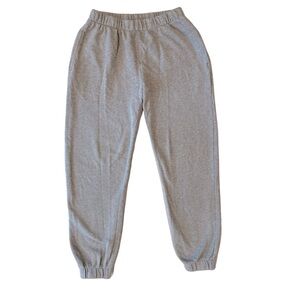 Brandy Melville Grey Fleece pants with elastic cuff